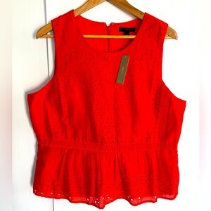 J.CREW Vibrant Eyelet Top